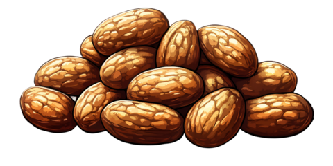 Stacked potatoes displayed for agriculture or retail purpose