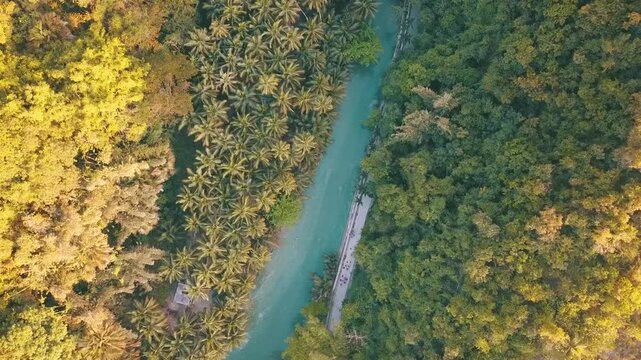 Aerial landscape in the Philippines, aerial images recorded with a drone at FHD 1080 50fps H.264