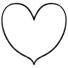 Heart shape simple doodle