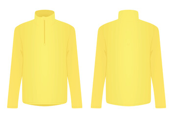 Yellow top sweatshirt. vector illustration