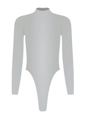 Grey bodysuit shirt. vector illustration