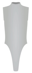 Grey bodysuit underwear. vector illustration