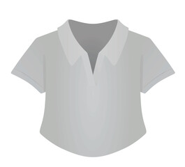 Grey women crop top. vector illustration