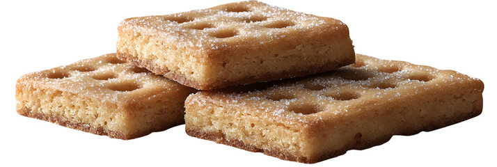 Stacked square baked goods image for food editorial use