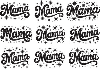 Obraz premium Mothers Day Svg. Mama Clipart. Cricut