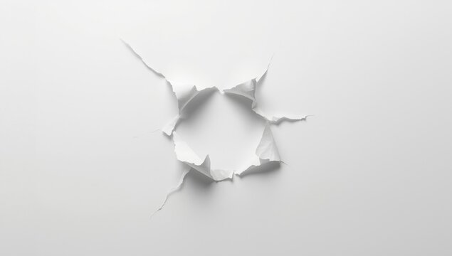 White paper with a large central hole used for layout or organizational purposes, focusing on print material efficiency
