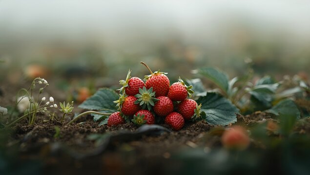 Red ripe strawberry, natural source of antioxidants for diet