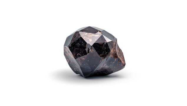 Zinc sulfide crystal from Bensberg, Germany, featured as raw mineral sample on white background