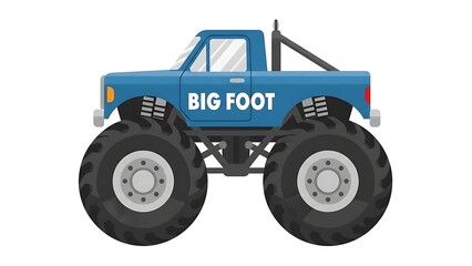 Blue Bigfoot Monster Truck with Oversized Tires.