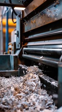 Video A machine cutting various types of paper