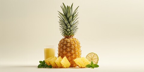 Fresh pineapple slices served as a nutritious snack, highlighting fruit preparation and presentation
