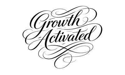 Growth Activated Handwritten Calligraphy Quote Vector | Appreciation Typography Design