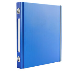 Professional blue binder with customizable spine insert
