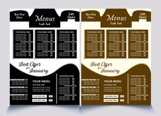 food menus design template