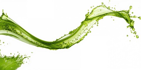 Vegetable juice explosion with bubbles and splash effect, ideal for health drink visuals or product packaging