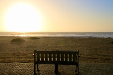 Sonnenuntergang am Strand von Swkopmund