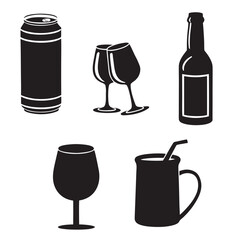 Assorted beverage containers