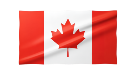 Waving Canadian Flag with Maple Leaf Keywords: Canada, flag, Canadian, maple leaf, red, white