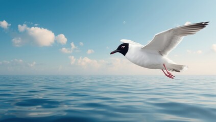 Small white gull featuring partial hood and white crescents, gray back, seabird colony, wildlife habitat