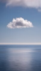 Obraz premium Serene ocean vista a tranquil escape showcasing calming reflections and soft sunlight backdrop