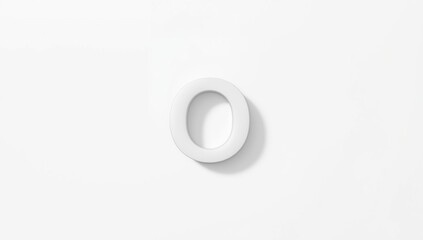 Letter O on plain white backdrop, suitable for digital design or educational material