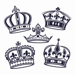 Collection of royal crowns