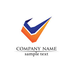  V letters business logo and symbols template