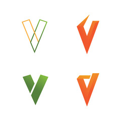  V letters business logo and symbols template