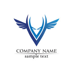  V letters business logo and symbols template