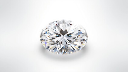 Detailed shot of a sparkling diamond, highlighting its cut and brilliance, used in high-end jewelry catalogs, Earth Day