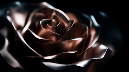 Metallic rose in dark