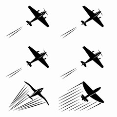 Silhouettes of vintage airplanes ©  MST RABEYA  BEGUM