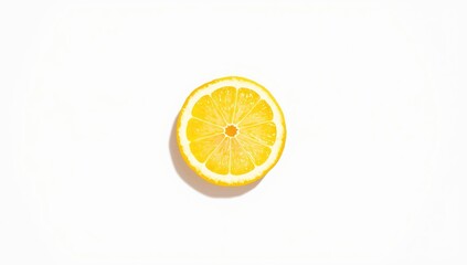 Single lemon slice with peel removed, used as a neutral background for design projects