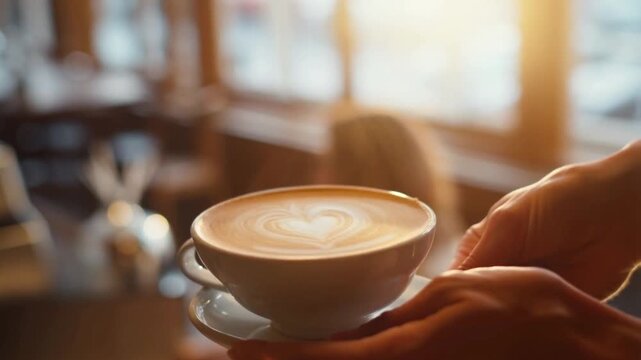 Heart-Shaped Coffee Art