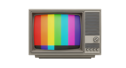 old tv set isolated