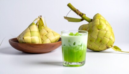 Es Cendol and Ketupat: Traditional Indonesian Desserts and Rice Cakes for Eid al-Fitr Celebration