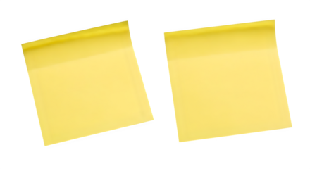 Two yellow sticky notes on a black background for reminders and notes