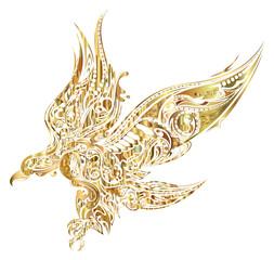 gold eagle abstract 