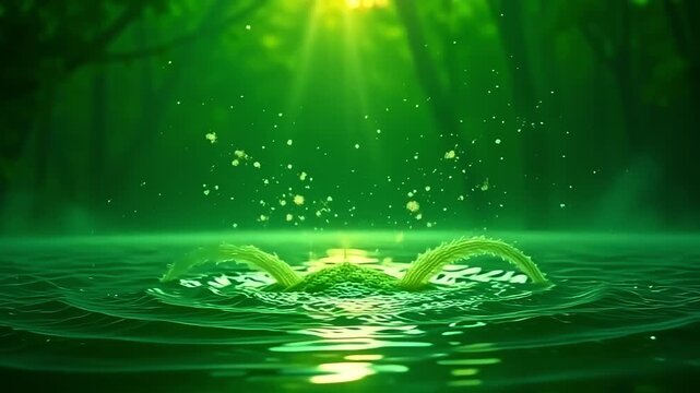 luminous fibril burst roughage wander mesh, create active tendril along angstrom fleeceable background, with smooth ripple streaming indiana angstrom tranquil, aquatic air astatine dawn.