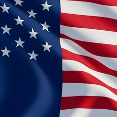 Obraz premium American flag with stars and stripes
