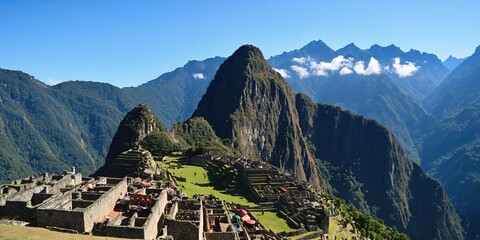 Machu Picchu, ancient Incan citadel situated high in the Andes mountains, archaeological site preservation