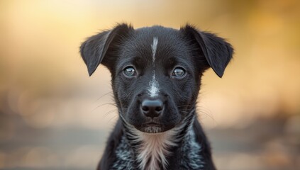 Portrait of a cattle dog with attentive posture in outdoor setting, working dog role
