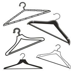 Collection of clothes hangers