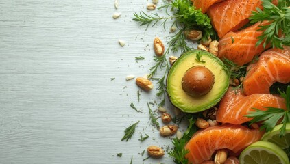 Keto meal featuring nutrient-dense ingredients, emphasizing low carbohydrate intake for cardiovascular and metabolic health