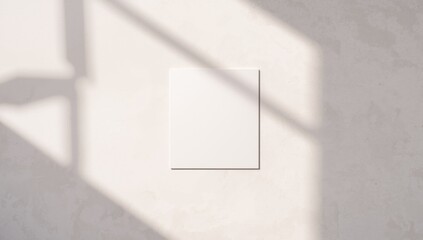 Top-down view of a square flyer template with empty design area, ideal for layout and branding purposes