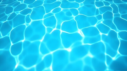 Obraz premium Vibrant blue swimming pool water with shimmering sunlight reflections