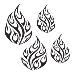 Abstract flame designs