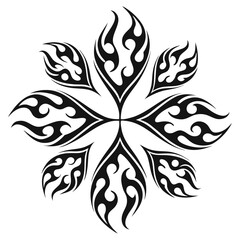 Abstract tribal flower design