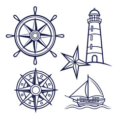 Nautical icons collection
