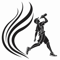 Baseball player swinging